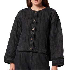 Joie York Crop Quilted Cotton Blend Jacket